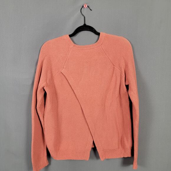 Madewell Textured Knit Cotton Blend Crewneck Pullover Sweater Dusty Pink - Picture 3 of 10